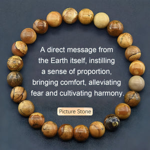 Natural Stone Agate Crystal Beaded Bracelet, Tiger Eye Stone Bracelet