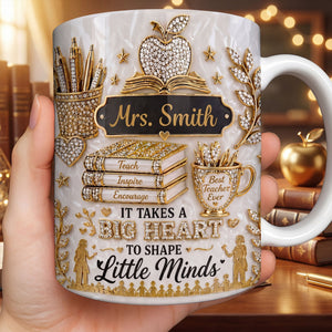 Teacher Gift – Personalized "Teach, Inspire, Encourage" Coffee Mug