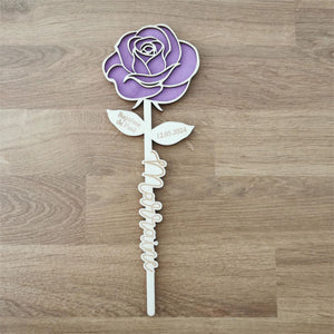 Personalized Double layer Eternal Wooden Flowers For Family
