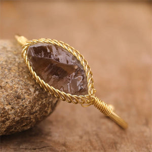 Elegant Amethyst Gold Cuff Bracelet For Her