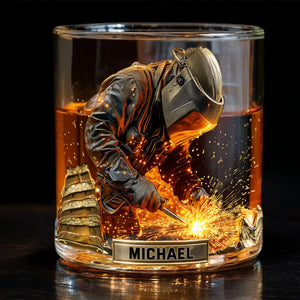 Strong Welder - Personalized Welder Whiskey Glass