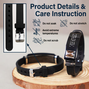 I Will Carry You With Me Until I See You Again - Custom Photo Bracelet, Sympathy Gift