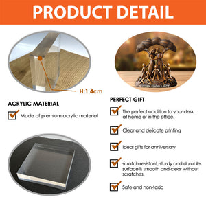 To Us You're The World - Personalized Father Custom Shaped Acrylic Plaque