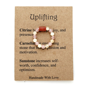 Healing crystals,Beaded elastic ring