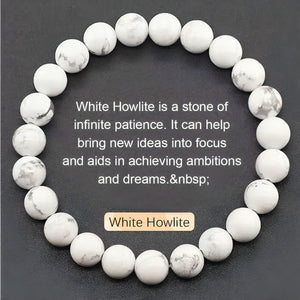 Natural Stone Agate Crystal Beaded Bracelet, Tiger Eye Stone Bracelet