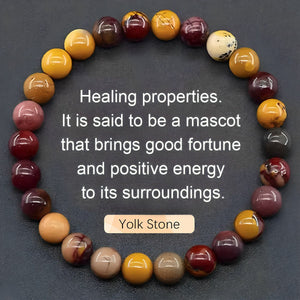 Natural Stone Agate Crystal Beaded Bracelet, Tiger Eye Stone Bracelet