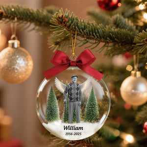 Custom Photo Memorial Christmas Gift - Personalized Acrylic Ornament
