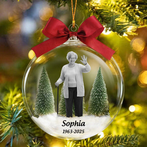 Custom Photo Memorial Christmas Gift - Personalized Acrylic Ornament