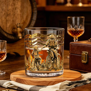 Personalized Gift For Dad – Dirt Bike Round Glass