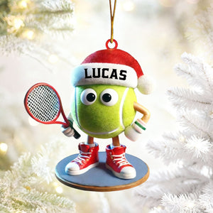 Personalized Custom Name Tennis Ornament, Tennis Christmas Gift