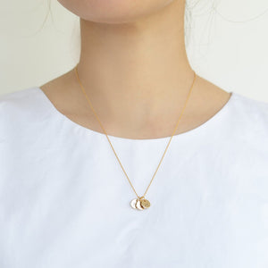 Personalized Initial Disc Necklace/ Engraved Letter Necklace