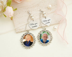 Personalized Photo Charm for Bridal Memorial Bouquet Charm Pendant
