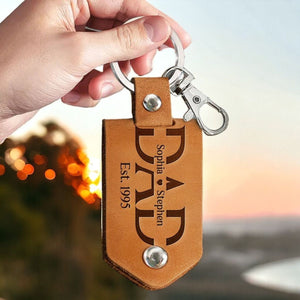 Custom Photo Drive Safe - Personalized Leather Photo Keychain
