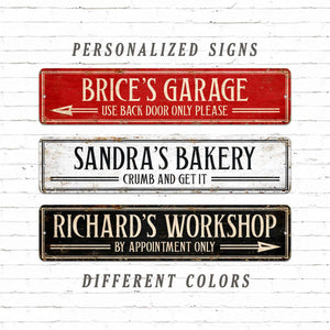 Custom Text Sign, Personalized Metal Sign