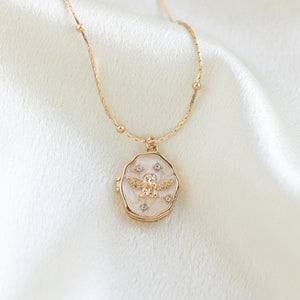 Personalized Photo Locket Necklace with Angel