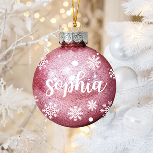Christmas Ornaments With Name - Personalized Ball Acrylic Ornament