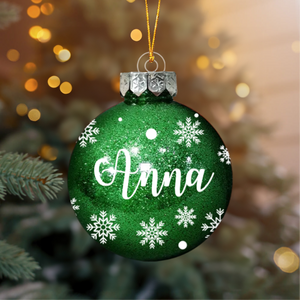 Christmas Ornaments With Name - Personalized Ball Acrylic Ornament