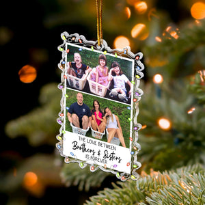 Childhood Photo Upload - Funny Moment For Family, Siblings - Personalized Acrylic Ornament