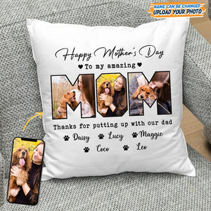 Custom Photo Happy Mother's Day To My Amazing Mom Pillow