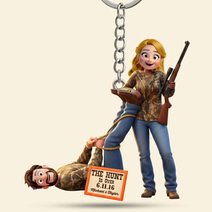 Hunting Couple Keychain - Personalized Gifts For Couple Keychain