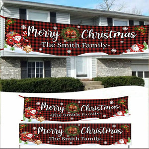 Merry Christmas - Personalized Xmas Door Banner