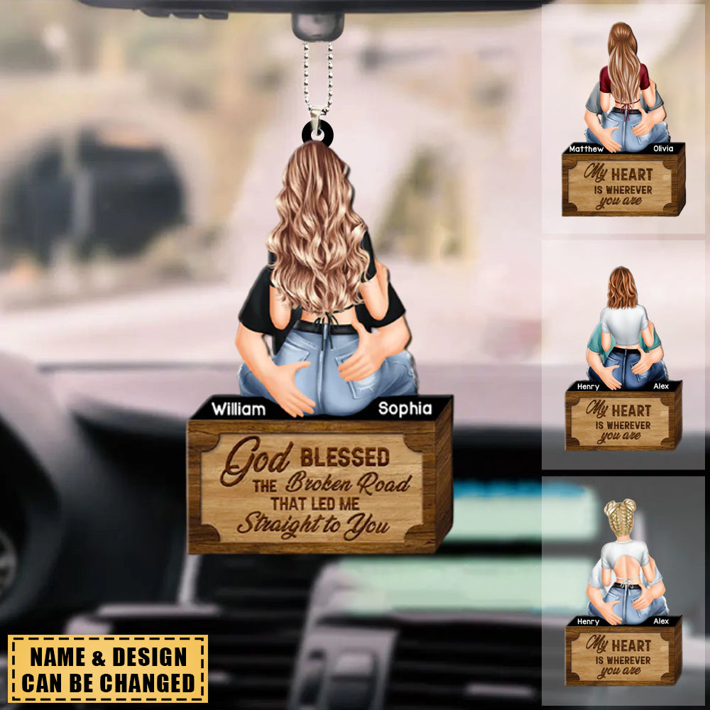 Personalized Gift For Couple - God Blessed The Broken Road Led Me Straight To You Ornament