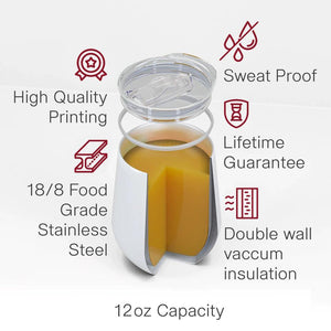 Personalized Wine Tumbler, Blessed To Be Called Grandma Gift For Mom & Grandma