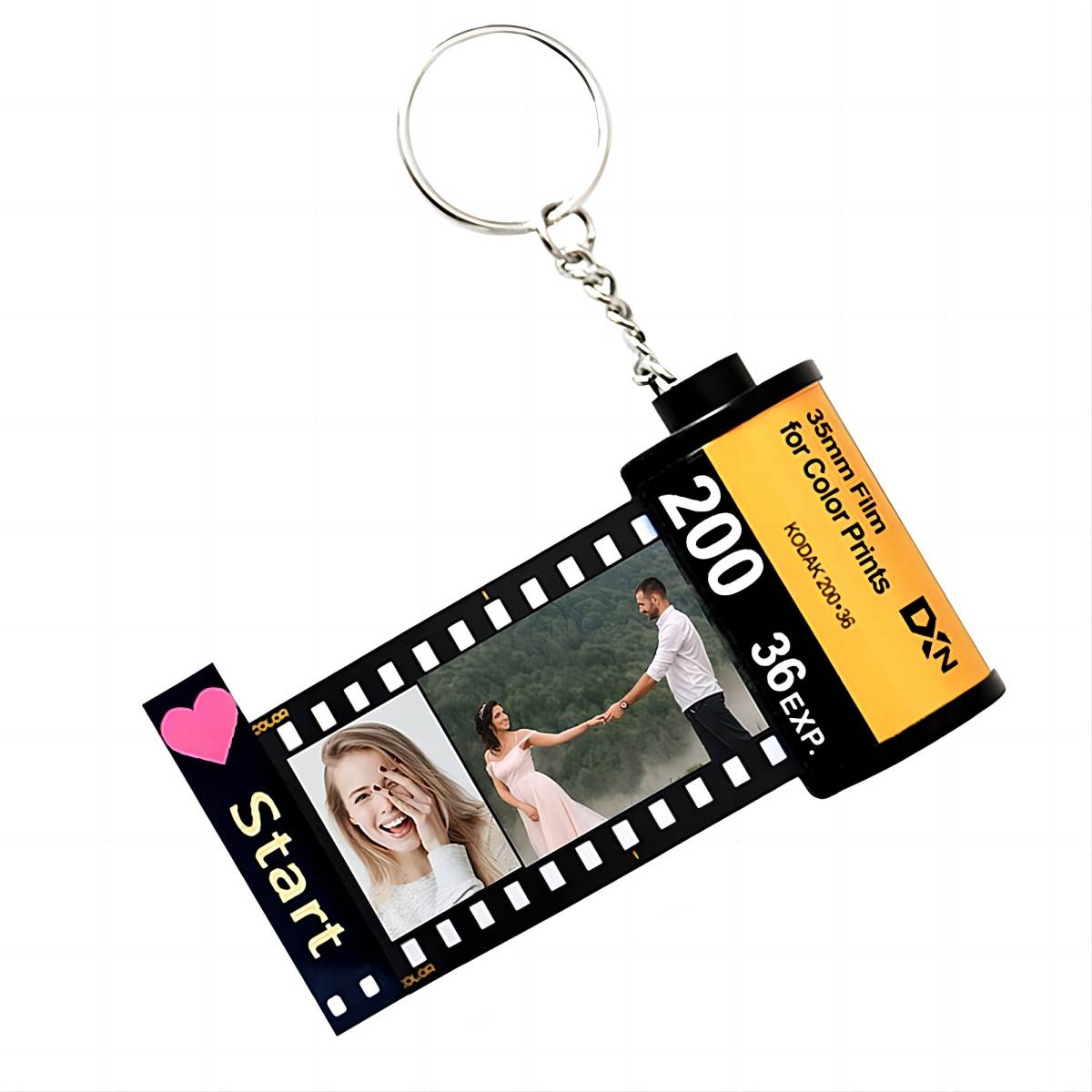 Personalized Couple Photos Film Roll Keychain - Gifts to Lover