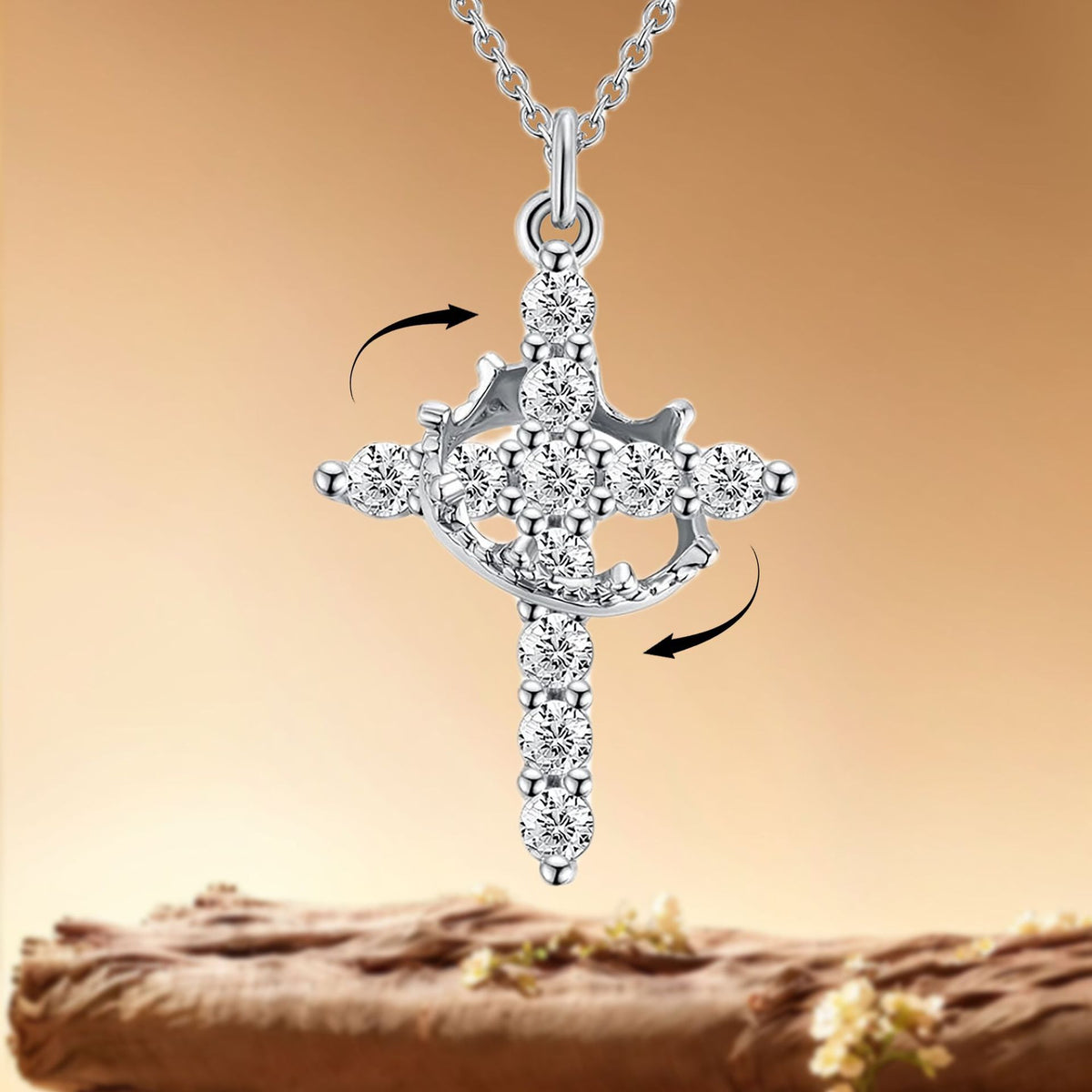 Crown Cross Necklace