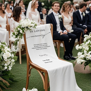 Reserved Wedding Memorial Chair Sign, Custom Memorial Wedding Sign,Wedding Chair Banner In Memory Of Loved Ones