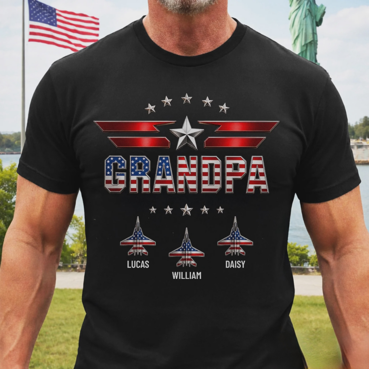 Personalized "Patriot Since Day One" T-Shirt – Father's Day Gift For Dad And Grandpa