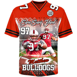 Custom Photo Football Game Day Football Jersey Gift For Football Lovers - Personalized Gift For Football Player