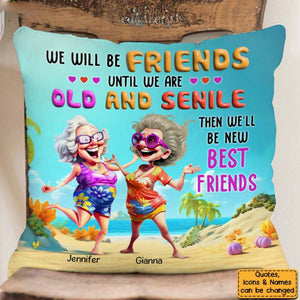 Personalized Gift For Old Friends Sisters Pillow