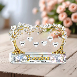 Personalized Custom Acrylic Plaque – "We Love You" Heartfelt Gift for Home Decor