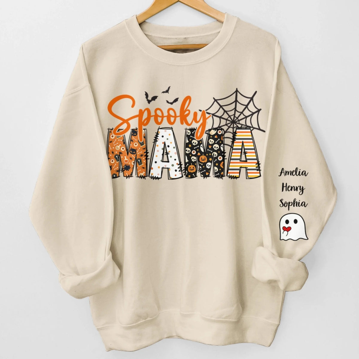 Personalized Halloween Birthday Gifts For Mom, Grandma - Family Together Under Pumpkin Glow