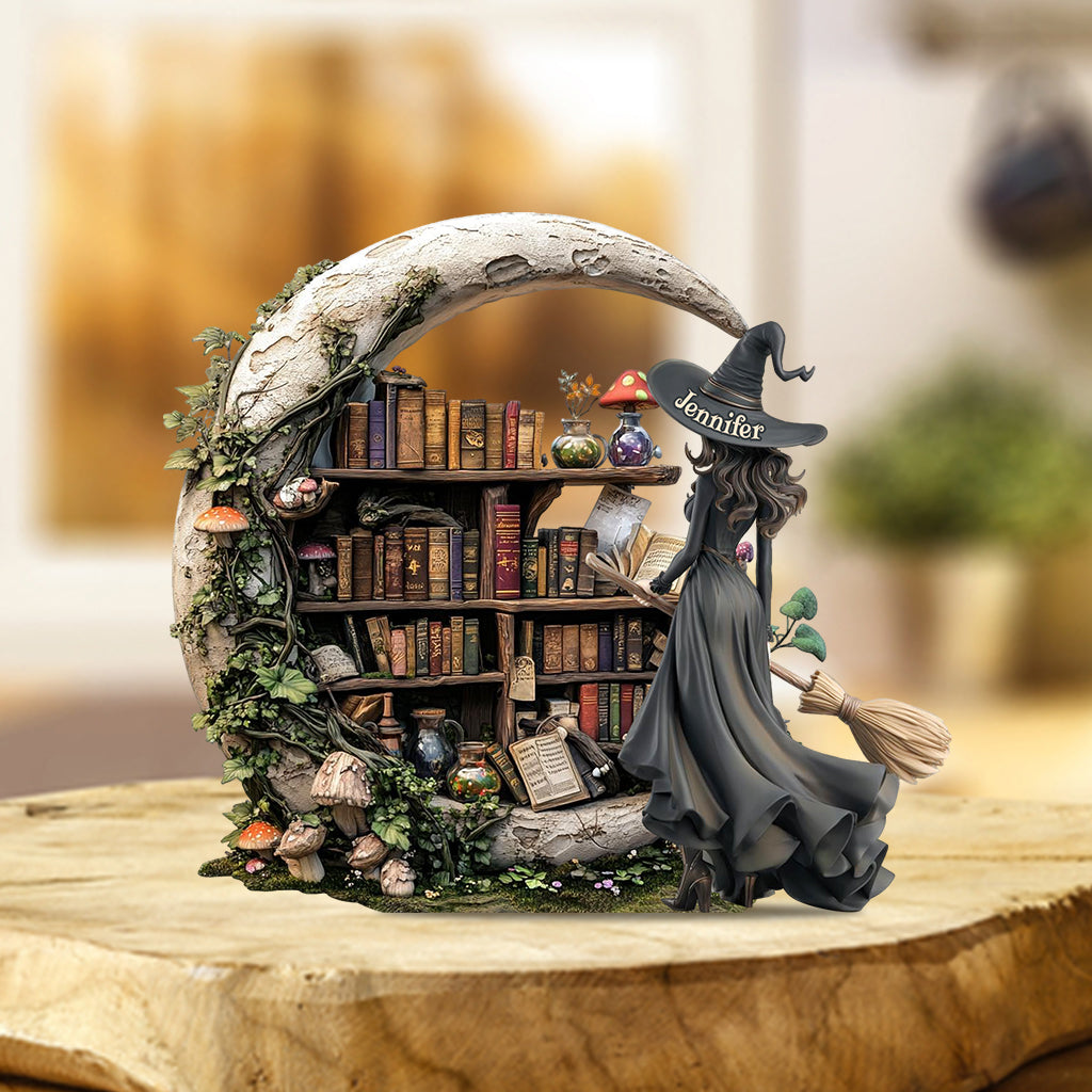 Beautiful Witch - Personalized Witch Custom Shaped Acrylic Plaque
