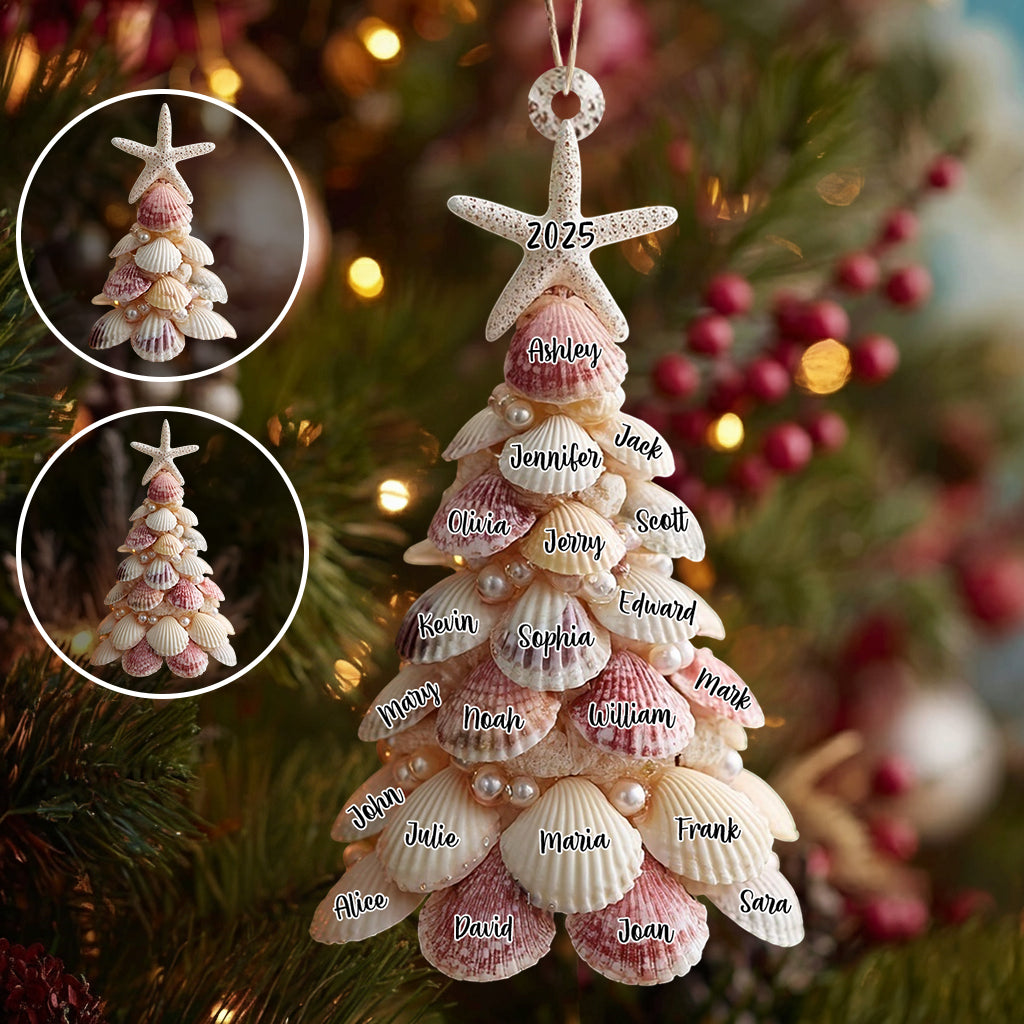 Seashell Christmas Tree - Personalized Acrylic Ornament