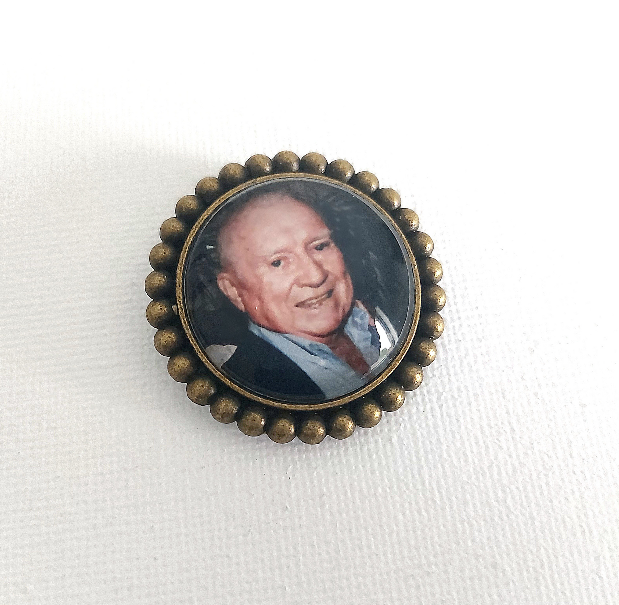 Personalized Boutonniere Charm Lapel Pin Memorial Tie Clip