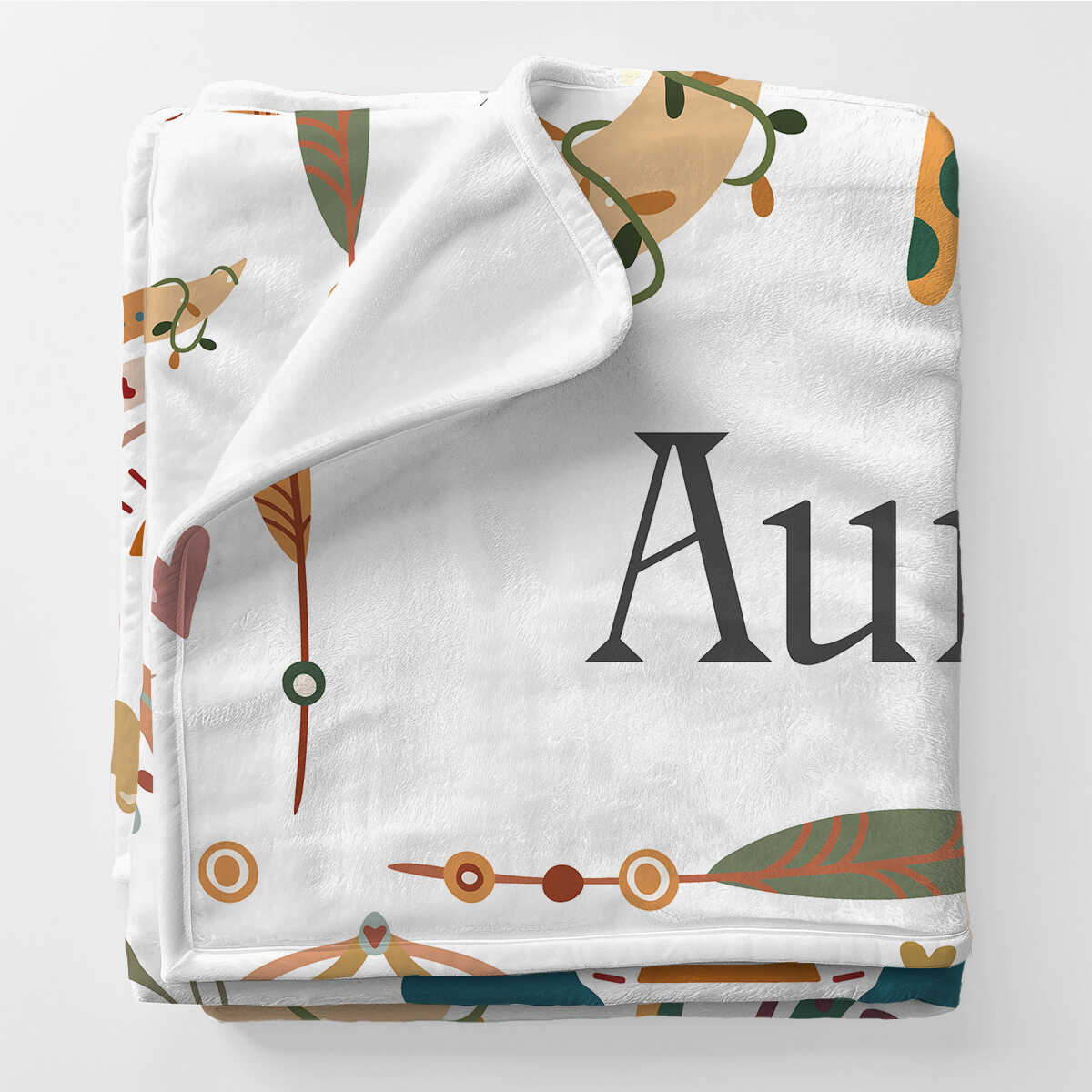 Personalized Toddler Blanket – Custom Name Boho Rainbow Baby Blanket, Unique Baby Shower Gift for Newborn & Kids