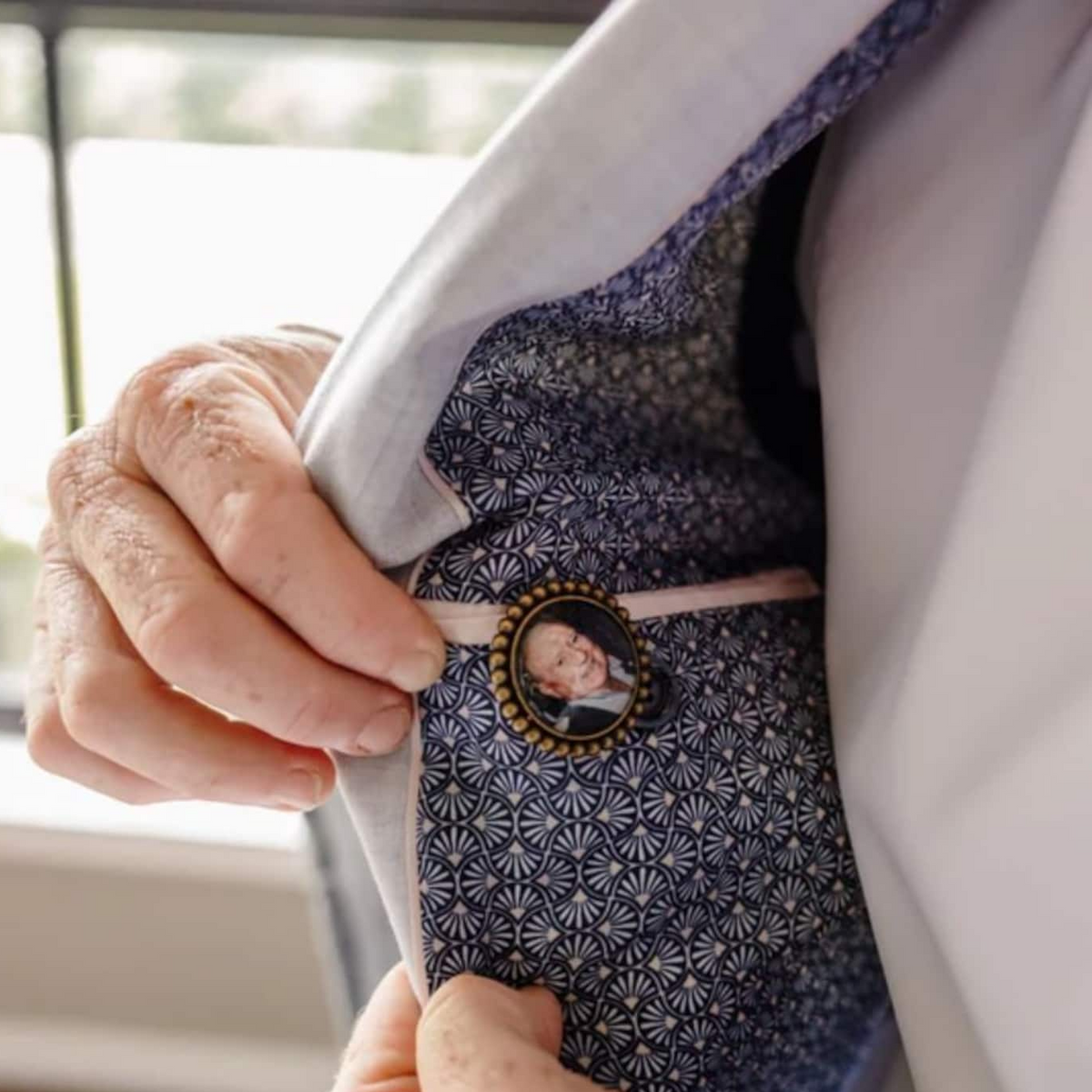 Personalized Boutonniere Charm Lapel Pin Memorial Tie Clip
