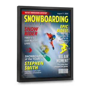 Custom Snowboarding Magazine Cover – Snowboard Gift, Gift for Snowboard Lovers