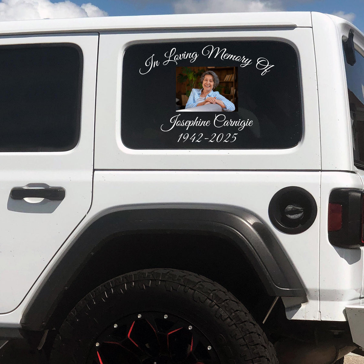 In Loving Memory - Memorial Personalized Photo Decal