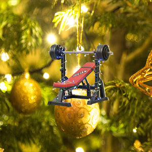 Personalized Weight Bench Christmas Ornament
