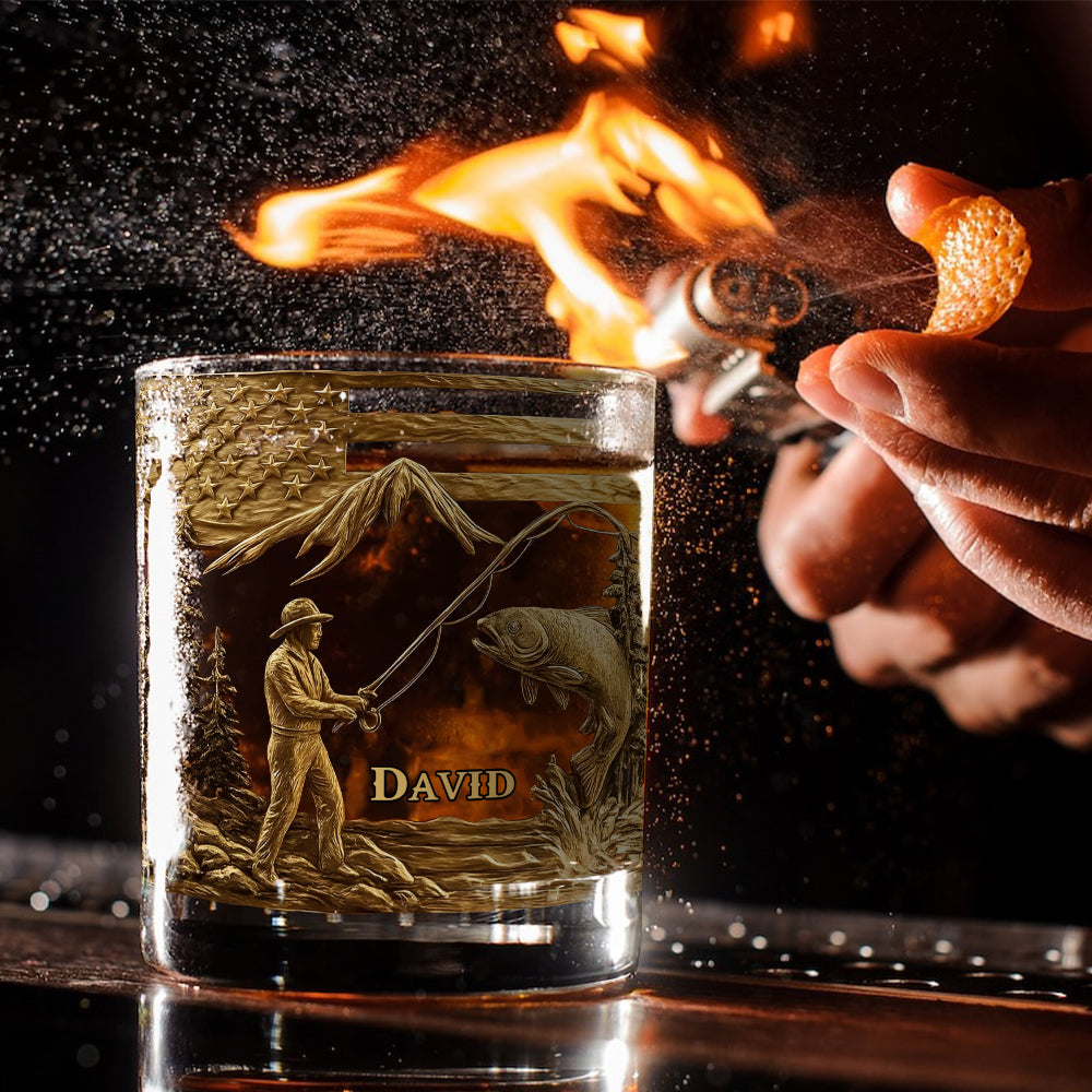 Fishing For Life - Personalized Fishing Whiskey Glass