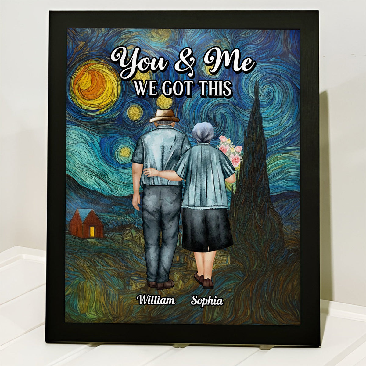You & Me We Got This Starry Night Personalized Picture Frame Anniversary Gifts For Couple