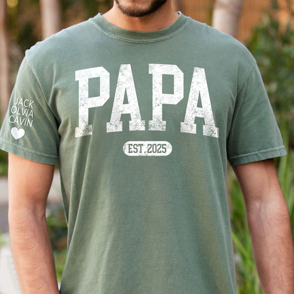 Personalized Papa T Shirt With Est Year,  Gift for Papa,dad,grandpa