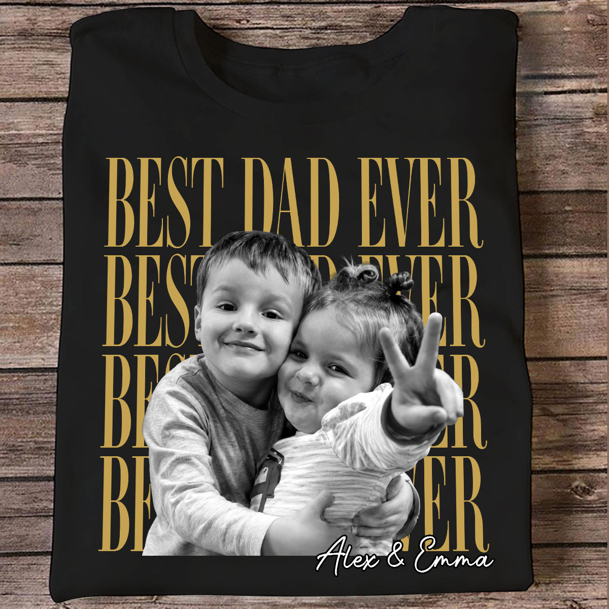 Custom Vintage Photo Personalized Shirt for Dad