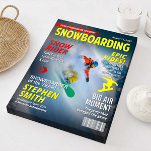 Custom Snowboarding Magazine Cover – Snowboard Gift, Gift for Snowboard Lovers