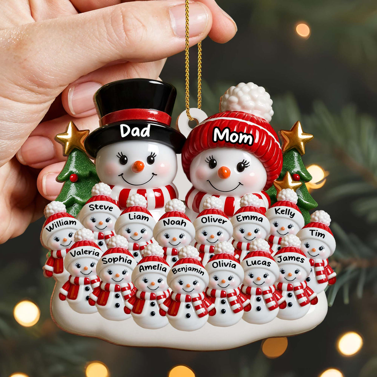 Create A Heartwarming Family Christmas, Personalized Wood Ornament, Gift For Family