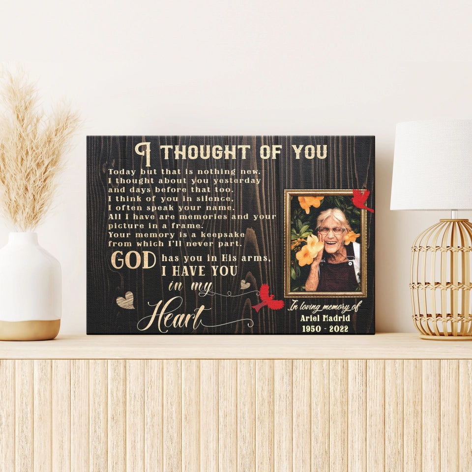 Personalized Canvas Prints, Custom Photo And Name, Memorial Gift, Sympathy Gifts, Remembrance Gifts, Remembrance Gifts